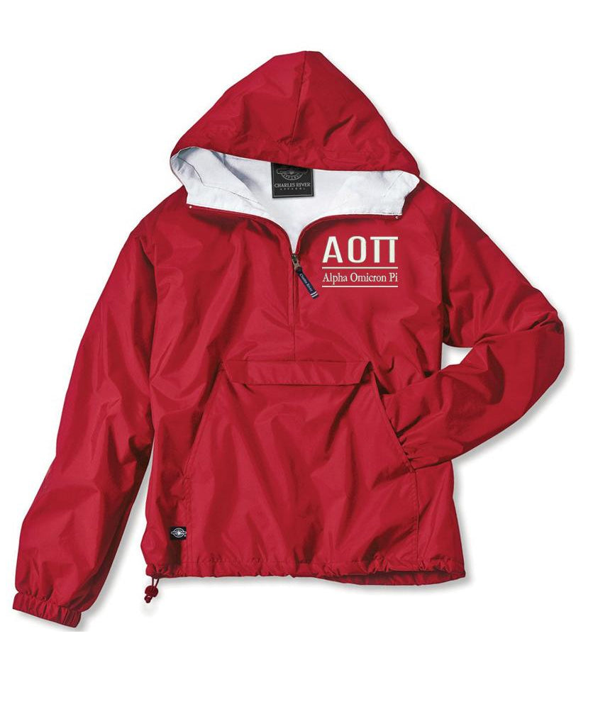 Charles River Rain Jacket w Sorority Monogram