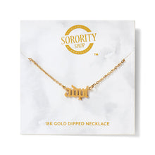 Load image into Gallery viewer, Old English Style Sorority Necklace