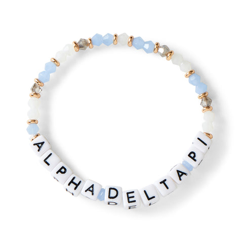 Glass Beaded Sorority Name Bracelet