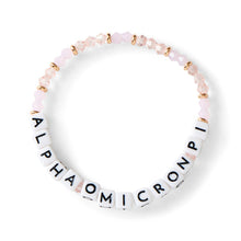 Load image into Gallery viewer, Glass Beaded Sorority Name Bracelet