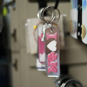 Acrylic I Heart Keychain