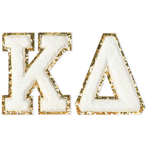 Greek Chenille Letters - White