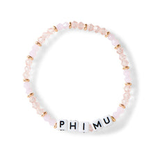 Load image into Gallery viewer, Glass Beaded Sorority Name Bracelet