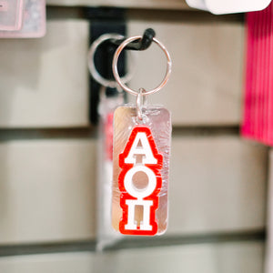 Acrylic Clear/Mirror Back Keychain