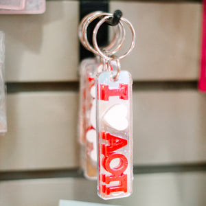 Acrylic I Heart Keychain