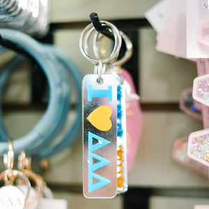 Acrylic I Heart Keychain