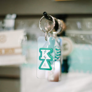 Acrylic Clear/Mirror Back Keychain