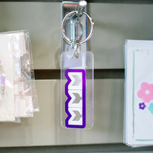 Acrylic Clear/Mirror Back Keychain